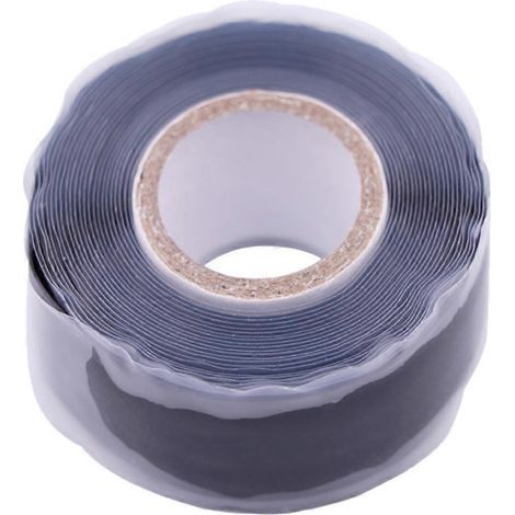 Wasserdichtes und elektrisch isolierendes Klebeband auf Rolle zur Reparatur von Rohren und Kabeln. – 300 x 2,6 cm – Schwarz (1/4)