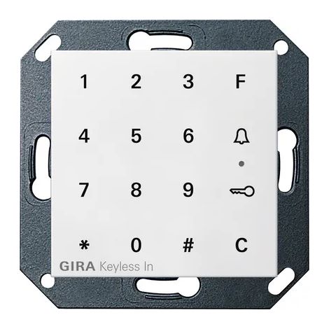 Gira Keyless In Teclado de código System 55 Blanco puro [260503], 2605 03