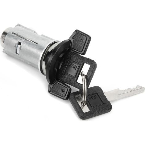 Cylindre de Serrure d'allumage, Cylindre de Commutateur d'allumage 701398 avec 2 Clés Commutateur 'allumage en Alliage 'aluminium ABS avec clé pour Véhicule (1/5)