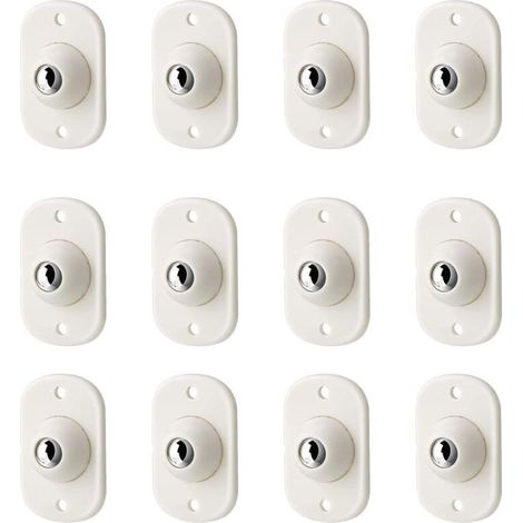 12 Pcs Roulettes Pivotantes Auto-Adhésives 360 Degrés, Roulettes à Billes, Roulettes Meubles Boules, pour Petits Meubles