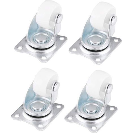 4pcs Roulettes Pivotantes Universelles, Roues Pivotantes 25 mm, Roulette Charge Lourde Roues Silencieuses Charge Maximale de 40 kg pour Chaises, Petits chariots, Valises (1/5)