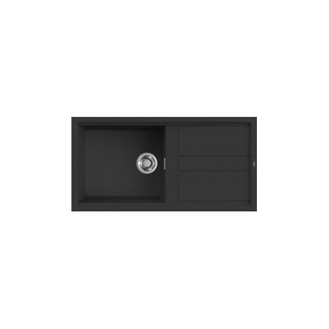 Lavello Elleci Incasso 1 vasca 100x51 Best 480 Granitek Nero LGB48040 (1/5)
