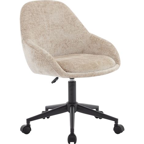 Sedia da ufficio Altezza regolabile  Velluto Beige - NAODY