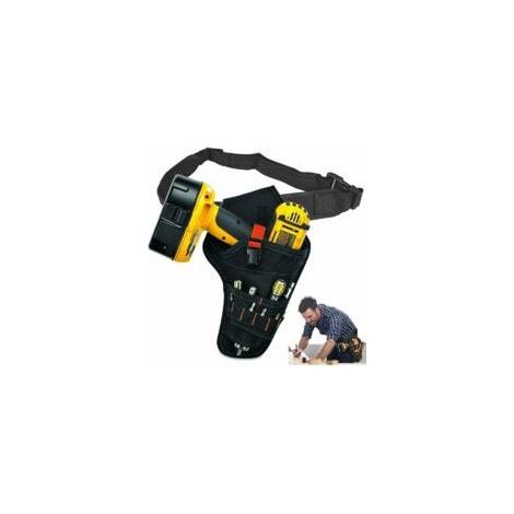 Werkzeugtasche mit Gürtel, Bohrertasche, Werkzeugtasche mit verstellbarem Werkzeuggürtel für Elektriker, Schreiner, Techniker, Familie (rot) (1/5)