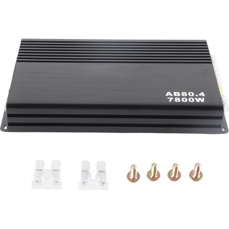 Amplificateur Voiture 7800W Portable DC Classe AB 4 Canaux Ampli Audio Voiture Modifié Puissance Numérique (1/5)