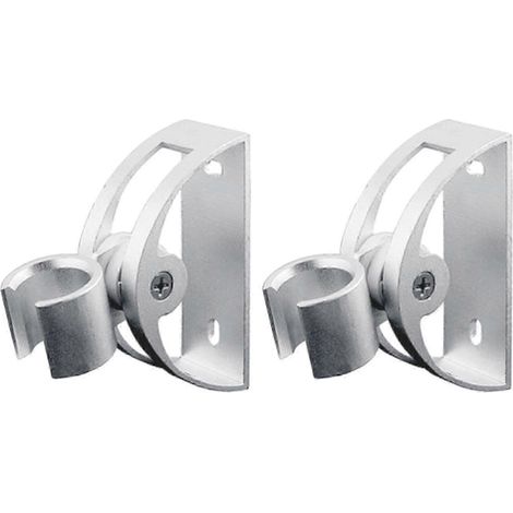 Lot de 2 supports de pommeau de douche, base fixe, support universel pour flexible de douche et bras de douche, accessoires de salle de bain d'appartement-A (1/5)