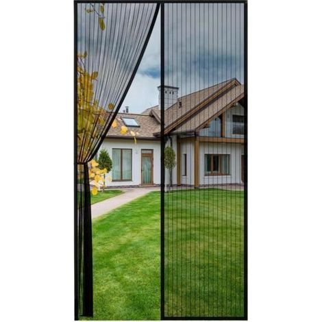 Zanzariera magnetica per porte e finestre - Magnetica - 70x200 cm - Chiusura a strappo - PVC - Bianca (1/4)
