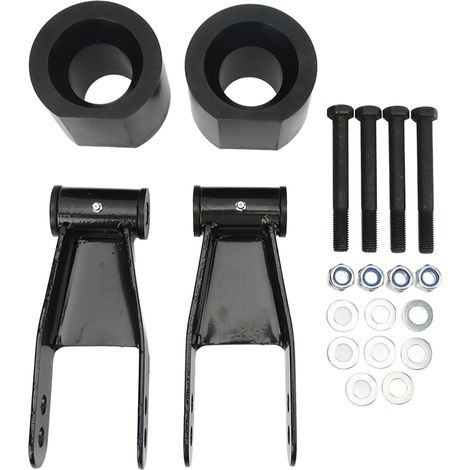 Kit de rehausse de suspension avec entretoises de ressorts avant de 7,6 cm et manilles arrière de 5 cm pour Jeep Cherokee XJ 1984-2001 (1/5)