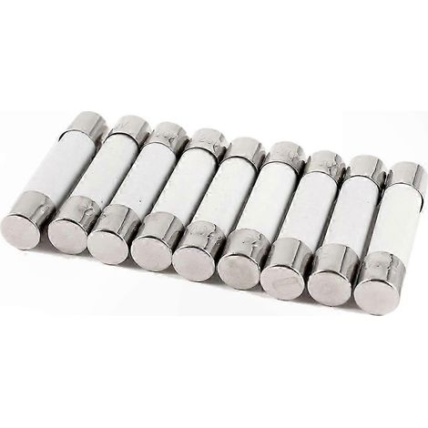 Schachtel mit 10 Keramiksicherungen, 6 x 30 mm, 250 V 30 A, zylindrische elektrische Schutzanschlüsse (1/2)