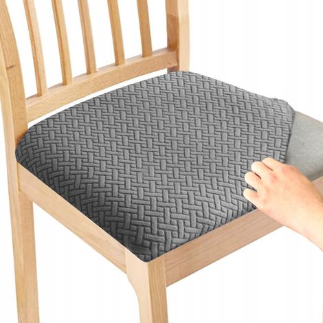 SITZBEZUG 40x40cm GRAU ELASTISCHES JACQUARD [60-Z1-SZ] (1/5)