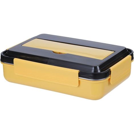 Boîte à bento en acier inoxydable 304 avec couvercle hermétique (1/5)