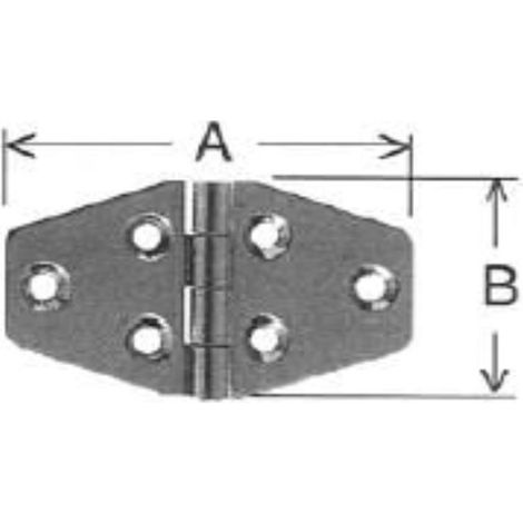 ORECA - CERNIERA PER ARREDAMENTI NAUTICI- ACCIAIO INOX 70X40MM