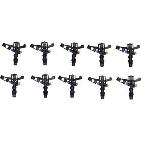 10pcs en plastique bras oscillant tête d'irrigation pelouse noire (1/5)