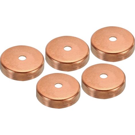 35 mm Cuivre Extrémité Capuchon, 5 Pcs Tuyau Raccord Sueur Bouchon Connexion pour Eau Plomberie, CVC, Réfrigération Système - (1/5)