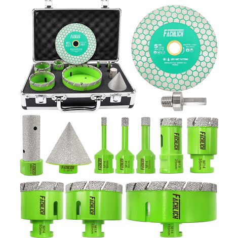 Scie Cloche Carrelage Kit - 12 pièces Foret Diamant Carrelage Kit (1/5)