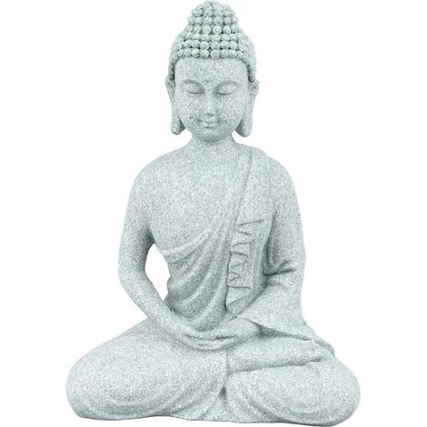 Petite décoration Bouddha en grès vert, artisanat raffiné, ornement zen pour aquarium, statue apaisante (1/5)