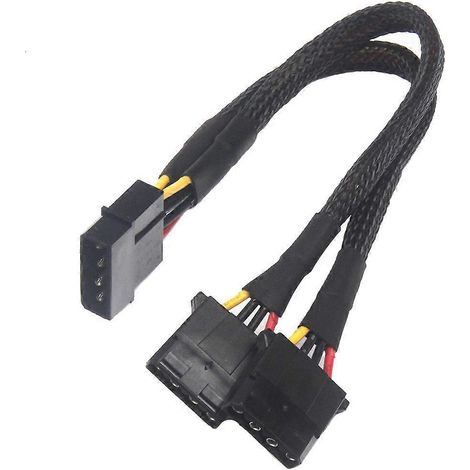 Verzinntes Kupfer-Netzkabel mit 4-poligem D-Sub-Anschluss (1 auf 2) für Computer-Host, 20 cm