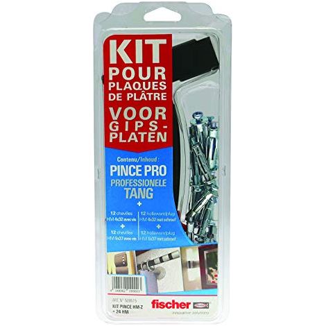 Kit di pinze Fischer e 24 tasselli per pannelli di cartongesso (1/4)