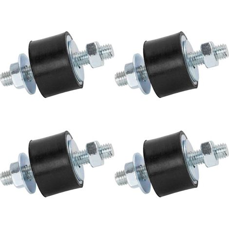 Bloc Silent Echappement Male Caoutchouc Goujons Amortisseur M8 30x20 mm 4 Pack Anti Vibration Isolateur Monte D’Isolation de Vibration pour Mini Split Pompes à Chaleur, Compresseurs d’air (1/5)