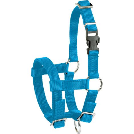 Licol en alpaga, avec Fermeture à Clip, Bleu, Taille Universelle, Taille réglable, matériau Souple, Lavable (1/3)