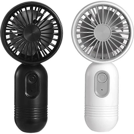 Set mit 2 tragbaren Mini-Ventilatoren, USB-aufladbar, mit 3 Geschwindigkeitsstufen, perfekt für Reisen, Camping und Outdoor-Aktivitäten. (1/5)