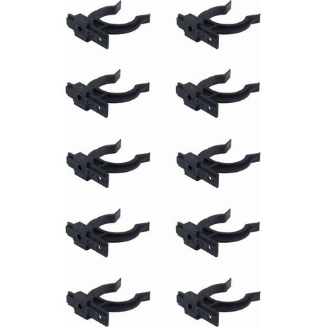 Cyclingcolors – Lot de 10 clips de plinthe à visser en plastique noir Ø 32mm – Base de 46mm x 12mm – Fixation pour meubles cuisine et salle de bain