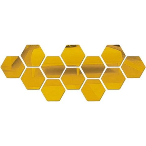 12 hexagonale Acryl-Wandsticker – moderne Innendekoration für Wohnzimmer, Schlafzimmer oder Wand hinter Sofa/Fernseher