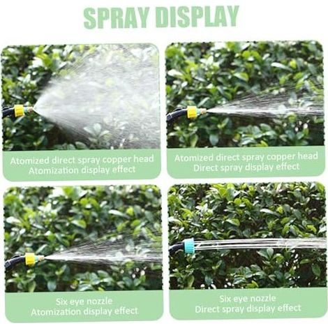 Bewässerungslanze mit 3 verstellbaren Düsen, Teleskop-Sprühlanze, wiederaufladbare elektrische Gartenspritze mit Griff. (1/5)