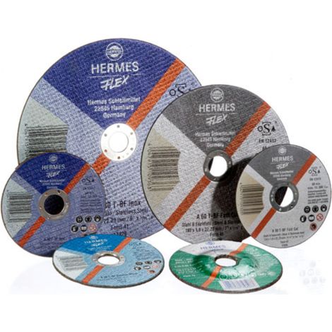 Disque a Tronçonner Inox et Acier HERMES - D.230x2mm - Grain A30TBF - Alesage 22,23mm - Meuleuse Angulaire (1/2)