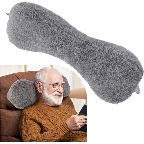 Coussin gris pour appui-tête inclinable, coussin pour fauteuil inclinable, coussin pour canapé, coussin cervical pour fauteuil inclinable, coussin pour les cervicales, coussin cervical pour canapé (1/5)