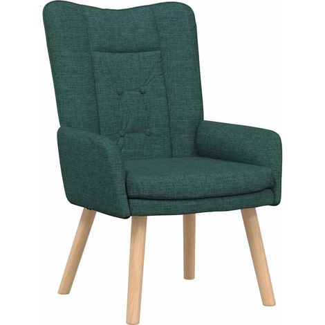 Fauteuil de Salon，Chaise，Fauteuil relaxant Vert foncé 63 x 67 x 94 cm tissu CFW173474 (1/5)