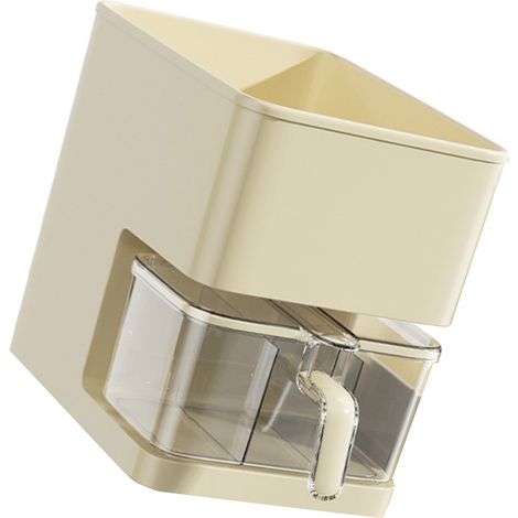 Boîte à épices blanc crème, ensemble d'épices assorties, organisateur d'épices blanc (1/4)