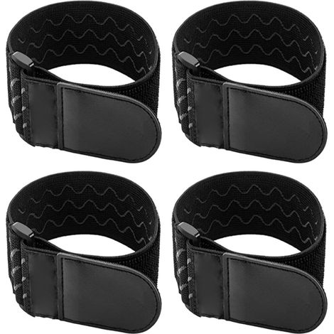 Attache Élastique - Bande Velcro Réglable 45 cm - Pour Fixation Vélo RV Jardin Câbles Tuyaux - Lot de 4 (1/5)