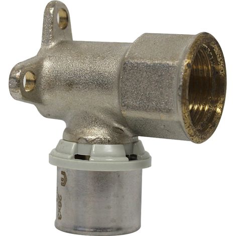 Raccord multicouche à sertir TH - Coude Femelle applique 3/4" (20/27) - Ø26x3,0 - Arcanaute (1/4)