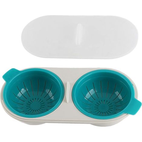 Eierkocher für die Mikrowelle, Doppelkammer aus lebensmittelechtem Material, Küchenutensil zum Pochieren und Kochen, praktisch und schnell (1/5)