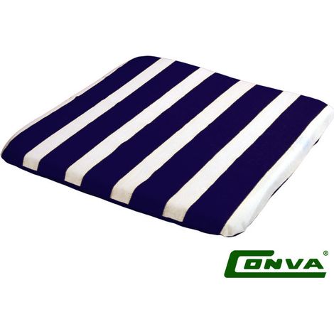 Cuscino quadrato Beach Blu/Bianco 38x42x1,5 cm 4 unità