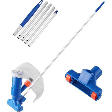 Aspirateur Piscine Portable,Aspirateur Piscine Hors Sol Facile à Installer avec Pôles et Sacs en Filet Aspirateur de Piscine Manuel pour Le Nettoyage de la Piscine (1/5)