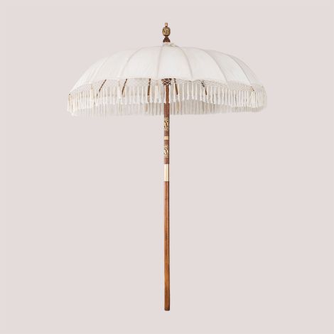 Ombrellone Ø186 cm in tessuto Orongo e legno SKLUM            