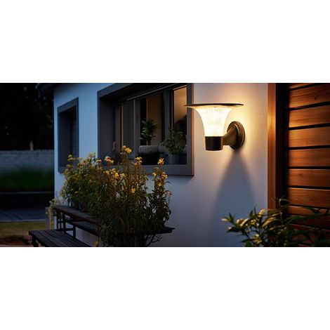 APPLIQUE LED SOLARE DA PARETE 2000Lm SENSORE DI PRESENZA - 2000LM