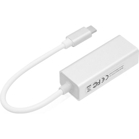 Adaptateur USB C vers RJ45 1000M, boîtier en alliage d'aluminium, sans pilote, branchement à chaud, filaire, pour ordinateur, 100M (1/5)