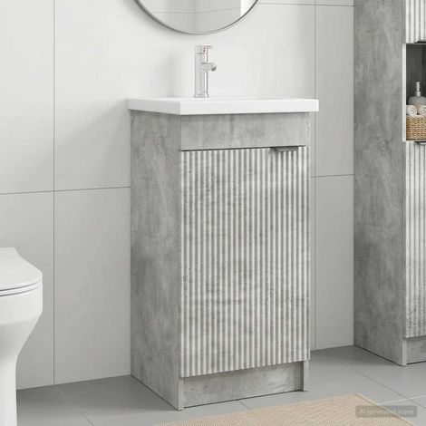 Vanidad de baño con lavabo Gris Hormigón 42 x 40 x 84,5 cm