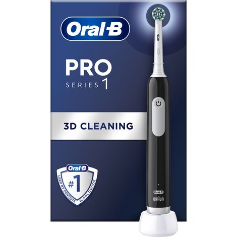 Oral-B Pro Series 1 Cross Action Spazzolino elettrico Ricaricabile Per adulti Nero Numero di testine incluse: 1 Numero di modalità di spazzolamento: 3 (1/3)