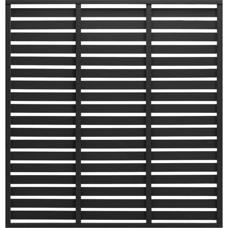 Zaunelement WPC 180x180 cm Schwarz