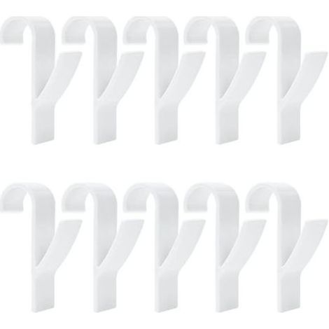 pair Crochet Radiateur Seche Serviette, 10 Pièces Porte Serviette Radiateur, Crochet Pour Radiateurs Plastique Blanc, Crochet De Radiateur Pour Porte Serviettes Chauffant Salle De Bain Et Cuisine (1/4)