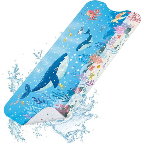 Tapis de Bain Antiderapant Enfant Baleine 100 X 40 cm (1/5)