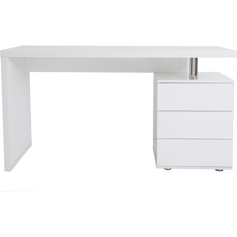 Design-Schreibtisch CALIX Weiß, 3 Schubladen