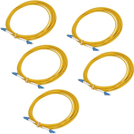 5 Stück Glasfaserkabel LSZH-Mantel, verlustarm, stabil, langlebig, optisches Faserverlängerungskabel (1/5)
