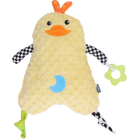 Couverture douce bébé en coton velours lavable, compagnon de sommeil apaisant pour nouveau-né canard, antidéchirure (1/5)