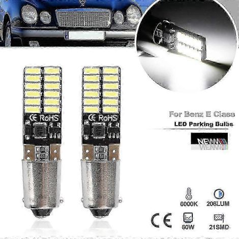 Lot de 2 feux de stationnement LED pour Mercedes-Benz Classe E W210 S210 (1995-2003), compatibles avec les feux de gabarit et la communication CANbus. (1/5)