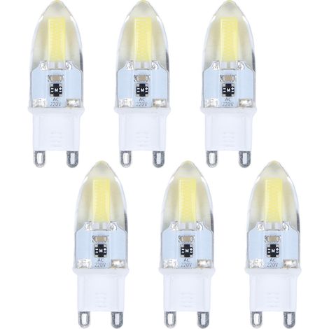 de 6 ampoules LED COB G9 500 lm pour plafonnier ou applique (1/4)